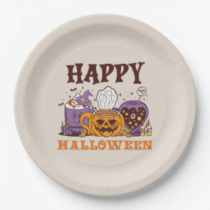 Happy Halloween Coffee Brew Paper Plate