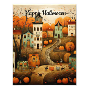 Happy Halloween colorful illustration Photo Print