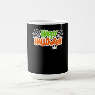 Happy Halloween Colourful Cute Spider Web Coffee Mug