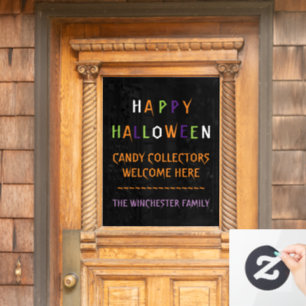 Happy Halloween colourful funny spooky custom text Window Cling