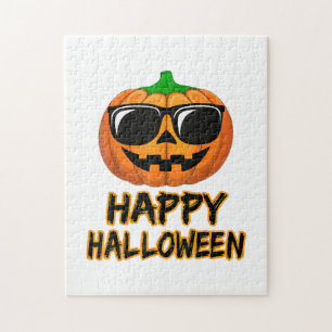 Happy Halloween Costume Funny Pumpkin Jigsaw Puzzle