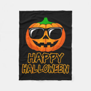 Happy Halloween Costume Funny Pumpkin Men Women Bo Fleece Blanket