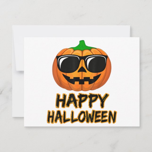 Happy Halloween Costume Funny Pumpkin Save The Date (Front)