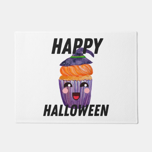 Happy Halloween Costume Halloween Cupcake Doormat (Front)