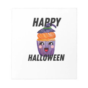 Happy Halloween Costume Halloween Cupcake Notepad
