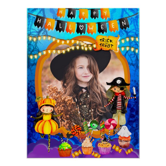 Happy Halloween Costume kids Party Celebration Poster (Front)