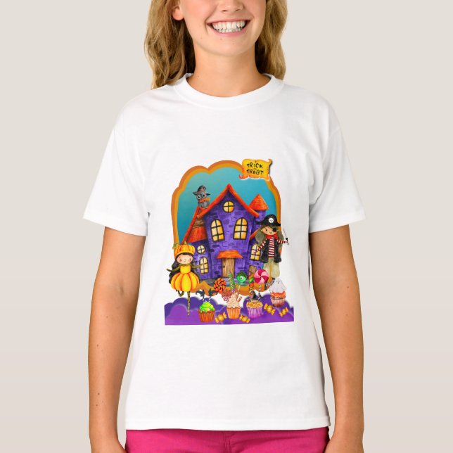 Happy Halloween Costume kids Party Celebration T-Shirt (Front)