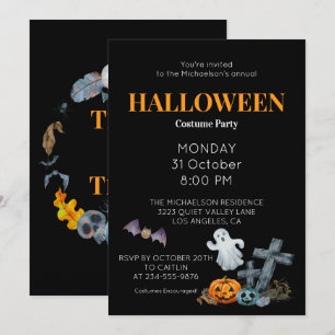 Happy Halloween Costume Party Invitation