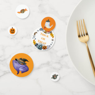 Happy Halloween Costume Party Pumpkin Confetti