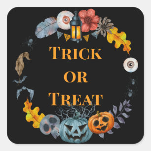 Happy Halloween Costume Party Pumpkin Square Sticker