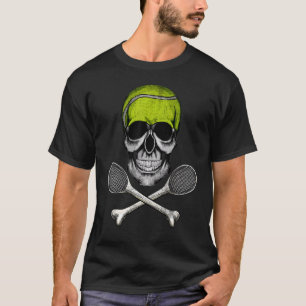 Happy Halloween Costume Tennis Skull T-Shirt