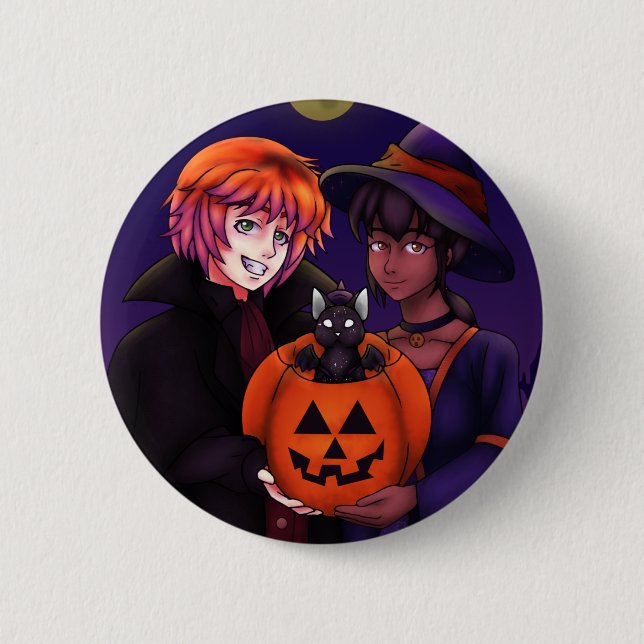 Happy Halloween Costumes 2 Inch Round Button (Front)