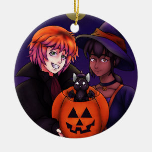 Happy Halloween Costumes Ceramic Ornament