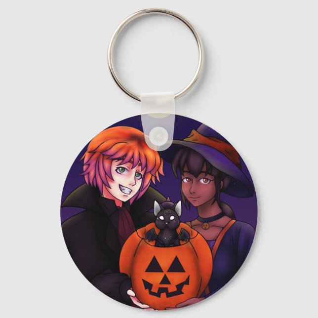 Happy Halloween Costumes Keychain (Front)
