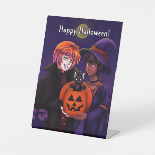 Happy Halloween Costumes Pedestal Sign