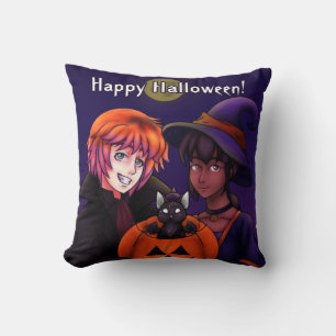 Happy Halloween Costumes Throw Pillow