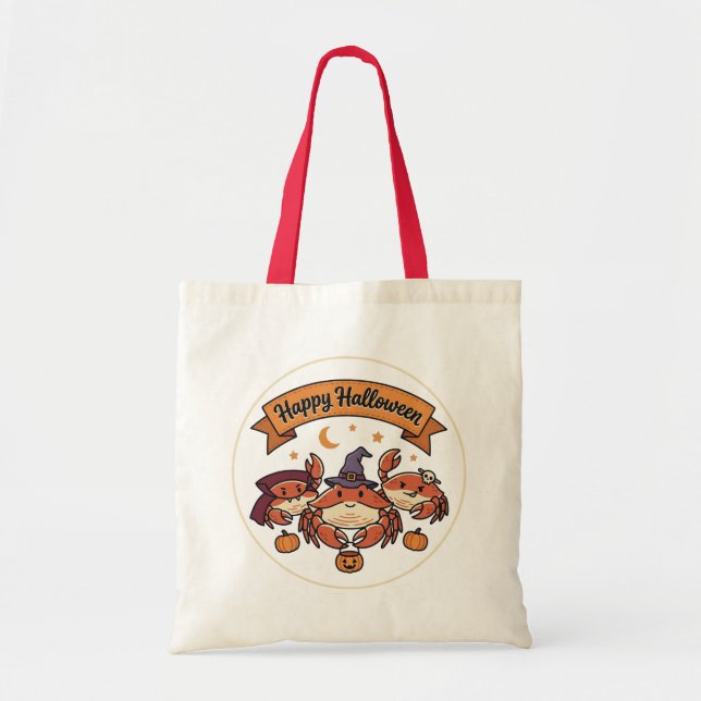 Happy Halloween Crabs Tote Bag (Front)