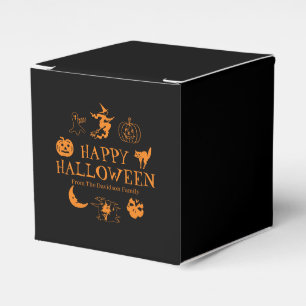 Happy Halloween custom name treat spooky Favor Box