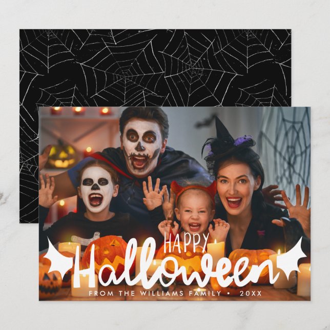 Happy Halloween Custom Photo Halloween  Card (Front/Back)