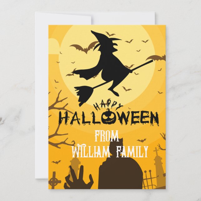 Happy Halloween - Customizable Holiday Card (Front)