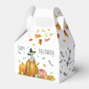 Happy Halloween Cute Cartoon Witch Mouse Favor Box