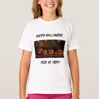 Happy Halloween, Cute Carved Pumpkins T-Shirt