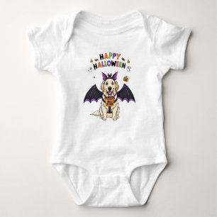 Happy Halloween Cute Dog Bat Trick-or-Treat Baby Bodysuit