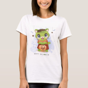 Happy Halloween Cute Frankienkitty T-Shirt