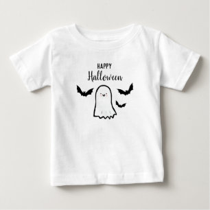 Happy Halloween Cute Ghost Bats Baby T-Shirt