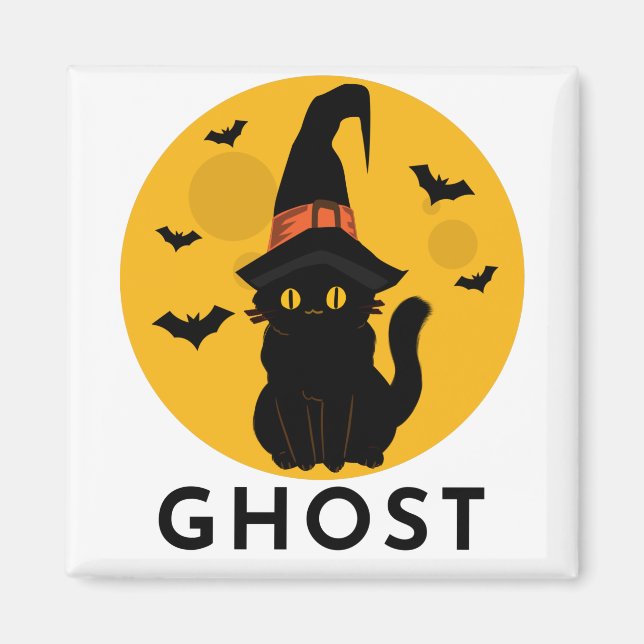 Happy Halloween Cute Ghost Boo Pattern Magnet (Front)