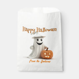 Happy Halloween CUTE GHOST WITH PUMPKIN Favour Bag