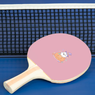 Happy Halloween cute pumpkin ghost Ping Pong Paddle