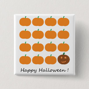 Happy Halloween Cute Pumpkin Patch 2 Inch Square Button