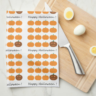 Happy Halloween Cute Pumpkin Patch Kitchen Towel