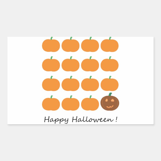 Happy Halloween Cute Pumpkin Patch Sticker (Front)