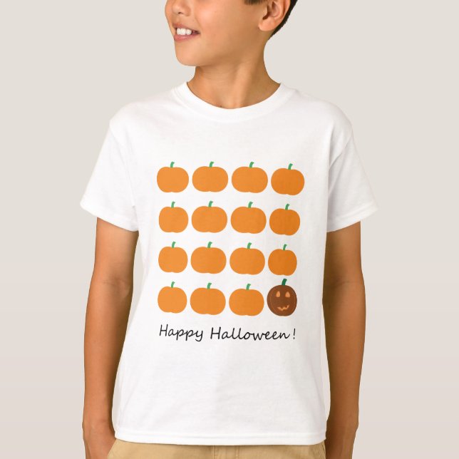 Happy Halloween Cute Pumpkin Patch T-Shirt (Front)