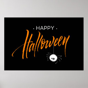 Happy Halloween Cute Spider Poster