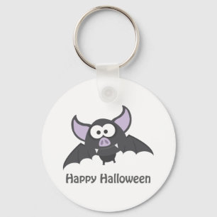 Happy Halloween. Cute Vampire Bat Keychain