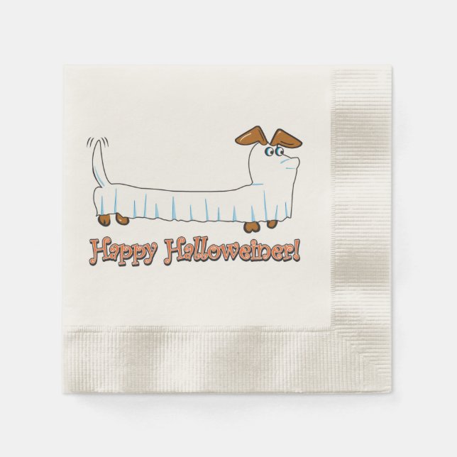 Happy Halloween Dachshund Napkin (Front)