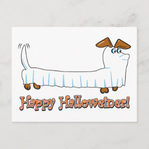 Happy Halloween Dachshund Postcard