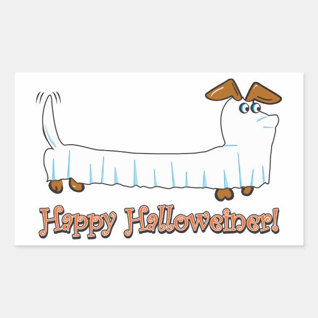 Happy Halloween Dachshund Sticker (Front)