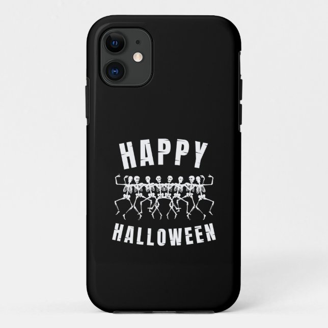 HAPPY HALLOWEEN DANCING SKELETONS Case-Mate iPhone CASE (Back)