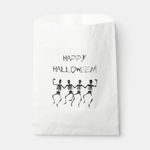 Happy Halloween Dancing Skeletons Favour Bag