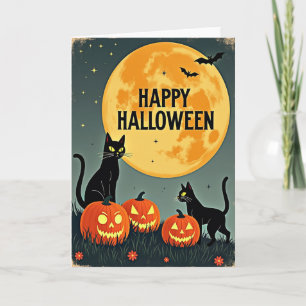 Happy Halloween Dark Creatures Card