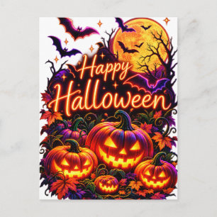 Happy Halloween dark design  Postcard