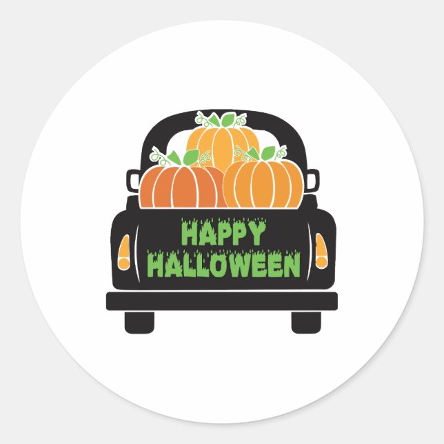 Happy Halloween day 2021 custume Classic Round Sticker (Front)