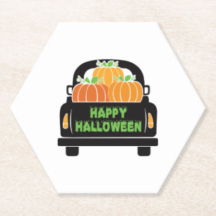 Happy Halloween day 2021 custume Paper Coaster