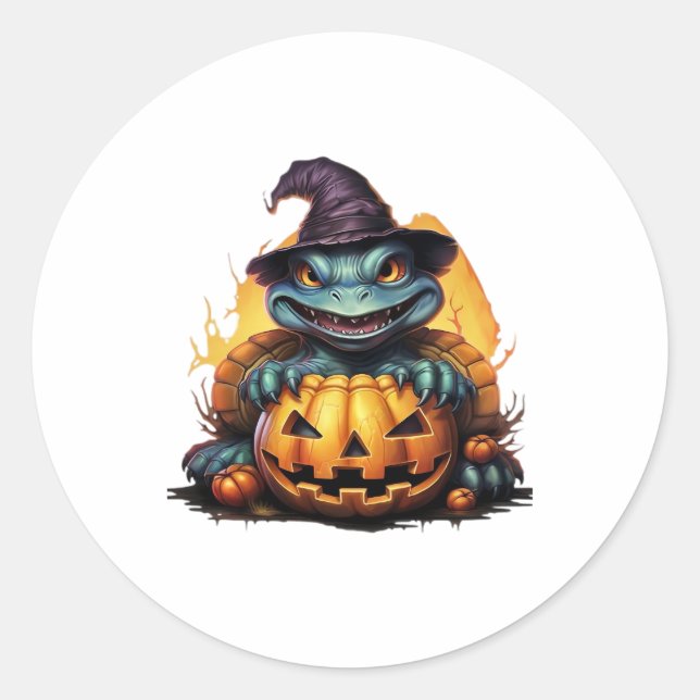 Happy Halloween Day - Funny Halloween Classic T-Sh Classic Round Sticker (Front)