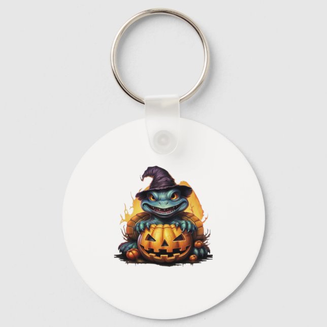 Happy Halloween Day - Funny Halloween Classic T-Sh Keychain (Front)