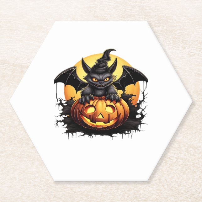 Happy Halloween Day - Funny Halloween Classic T-Sh Paper Coaster (Front)